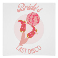 Retro 70er Brides letzter Disco-Junggeselinnen-Abs
