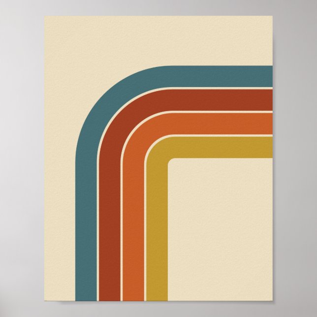 Retro 70er Curve Poster (Vorne)