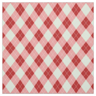 Retro 70er Diamant-karierte Rauten-Minzen-rotes Stoff