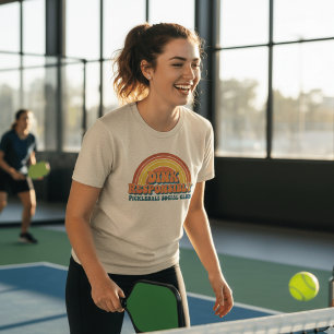 Retro 70er Dink Verantwortungsvoll Pickleball Sozi T-Shirt