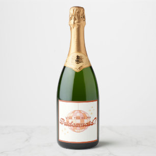 Retro 70er Disco Ball Bridesmaid Vorschlag Champag