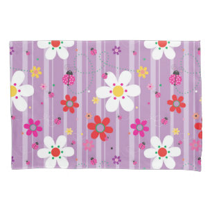 Retro 70er Flower Power Hippie Blumenmuster Kissenbezug