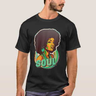 Retro 70er Funk Afro Soul Vintager Stil T Shirt