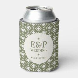 Retro 70er Groovy Green Wedding Dosenkühler
