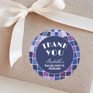 Retro 70er Groovy Letzte Disco Bachelorette Vielen Runder Aufkleber