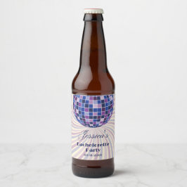 Retro 70er Groovy Letzte Disco Junggeselinnen-Absc Bierflaschenetikett