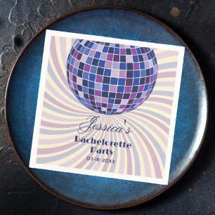 Retro 70er Groovy Letzte Disco Junggeselinnen-Absc Serviette