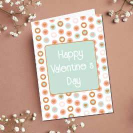 Retro 70er Hippy Valentine's Day Karte