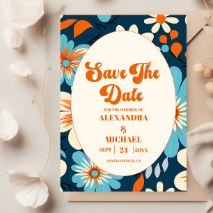 Retro 70er Hochzeit Save The Date