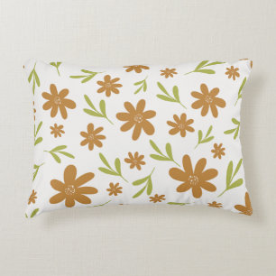 Retro 70er Jahre Blumen - Boho Herbst Dekoration Dekokissen