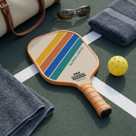 Retro 70er Jahre Diagonale Streifen Custom Pickleball Schläger