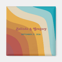 Retro 70er Jahre Gastgeschenk Hochzeit mit farbenf