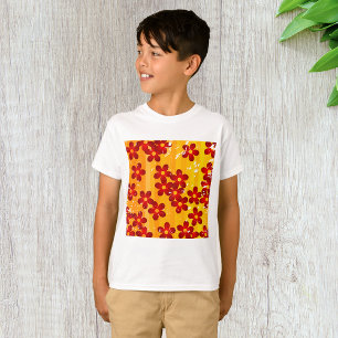 Retro-70er-Jahre Groovy-Blumenmuster T-Shirt