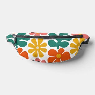 Retro 70er Jahre Groovy Folk Art Blumenmuster Bauchtasche