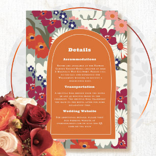 Retro 70er Jahre Orange Sommer Herbst Hochzeit Det Einladung