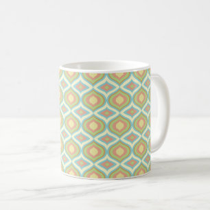 Retro 70er Jahre Pastell-Geometrie-Wallpaper Kaffeetasse