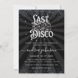 Retro 70er Letzte Disco Junggeselinnen-Abschied Wo Einladung