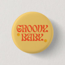 Retro 70er Mustard Orange Hippie Groovy Baby