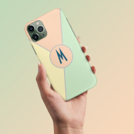 Retro-70er pfirsichfarben aquamarinen Pastellfarbb Case-Mate iPhone Hülle