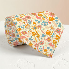 Retro 70er Pilz Klassische benutzerdefinierte Kraw Krawatte