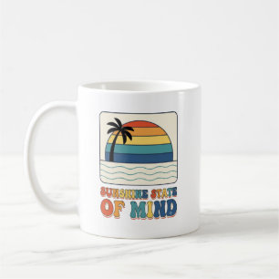 Retro 70er "Sonnenschein-Stimmung" Palme Kaffeetasse