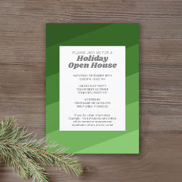 Retro 70er Streifen - Olive Green Holiday Party Einladung