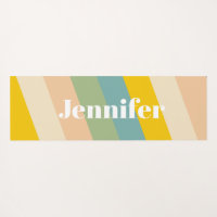Retro 70er Streifen Personalisierter Name Pastell