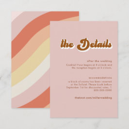 Retro 70er Terracotta - Detailkarte Einladung