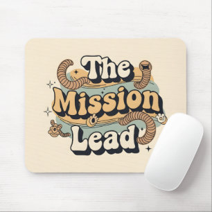 Retro 70er The Mission Lead Vintage-Typografie Mousepad