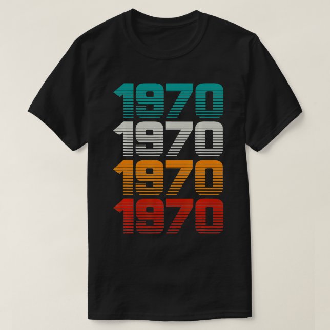 Retro 70s  1970  T-Shirt (Design vorne)