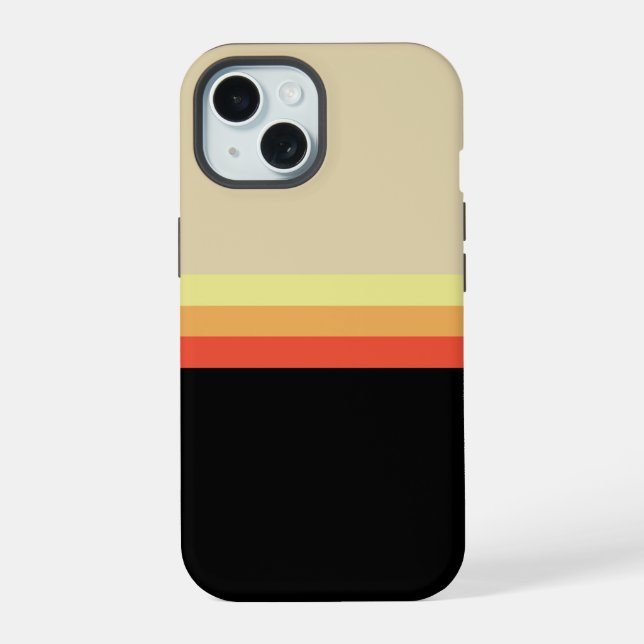 retro 70s Coloured Palette iPhone 15 Hülle (Rückseite)