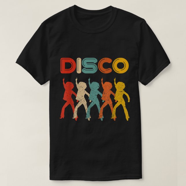 Retro 70s Disco Dancer Vintage Design T-Shirt (Design vorne)