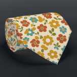 Retro 70s Floral Pattern Krawatte<br><div class="desc">A fun retro 70s floral pattern featuring bold flower shapes and warm nostalgic colors. This playful vintage-inspired design is perfect for retro lovers,  modern styling,  and unique statement fashion.</div>