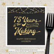 Retro 75. Geburtstag 75 Jahre in der Making Lights