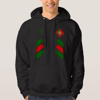 Retro 7 Portugiesischer Fußball Portugal Fußball P Hoodie