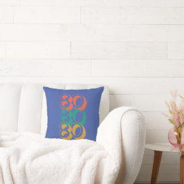Retro 80 1980 Throw Kissen farbig