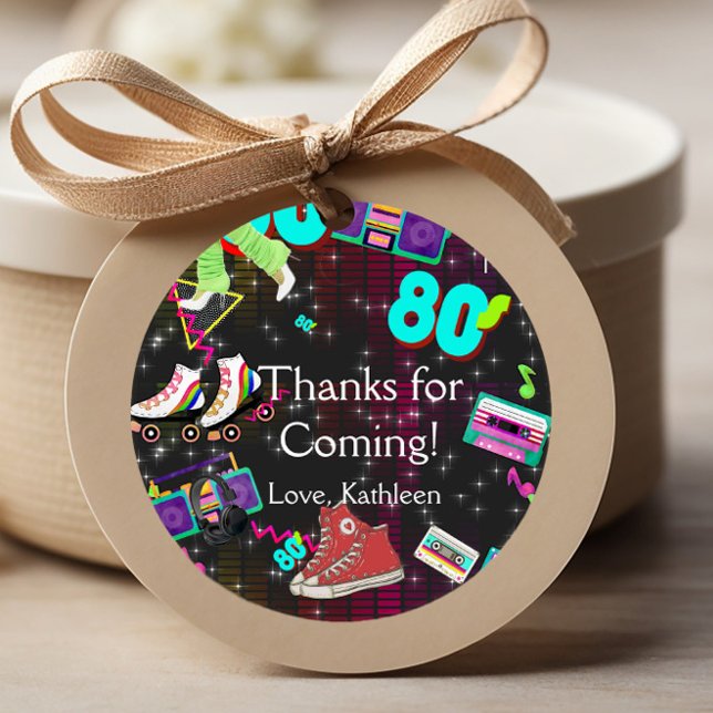 Retro 80, Retro, danke Geschenkanhänger (Von Creator hochgeladen)