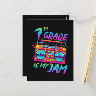 Retro 80er 7. Klasse ist mein Ding Zurück zur Schu Postkarte
