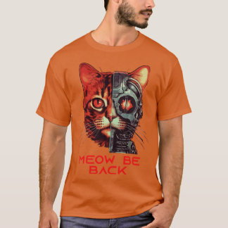 Retro 80er 90s Robot Cat Geschenke Pun Funny Cat T-Shirt