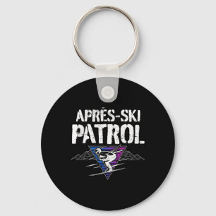Retro 80er Après-Ski Patrol Vintage  Schlüsselanhänger