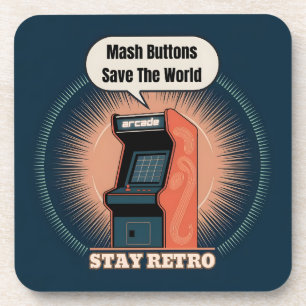 Retro-80er-Arcade-Spiel-Nerd-Humor Getränkeuntersetzer