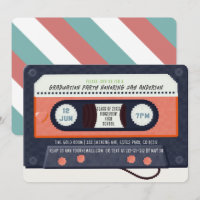 Retro 80er Cassette Tape Music Red Abschluss
