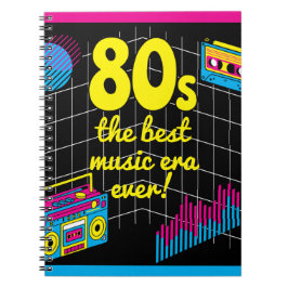 Retro 80er: das beste Musikzeitalter aller Zeiten! Notizblock