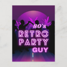 Retro 80er Disco Dance Party Neon Lila Funky