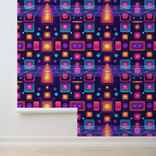 Retro 80er Disco Fieber   Wand-Wand-Wand-Wand Tapete