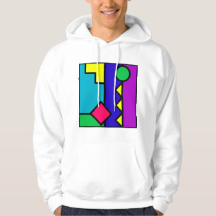 Retro 80er Farbblock Hoodie