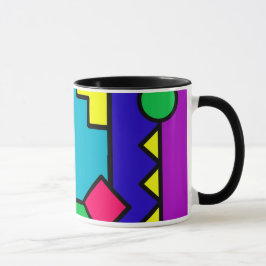 Retro 80er Farbblock Tasse