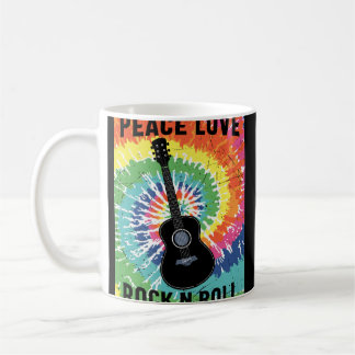 Retro 80er Hippie Peace Liebe Rock'n'Roll Kaffeetasse