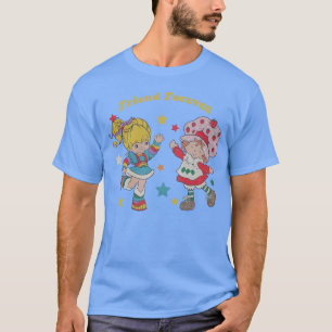 Retro-80er-Jahre-Cartoon-Erdbeerengarten-Rainbow-B T-Shirt