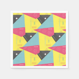 Retro 80er Jahre Stilpapier Napkins Serviette